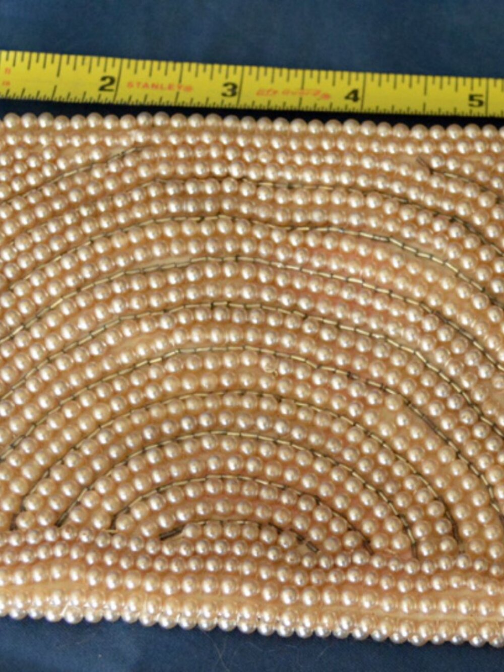 Vintage Ivory Pearl-Beaded Bridal Clutch โ Something Old